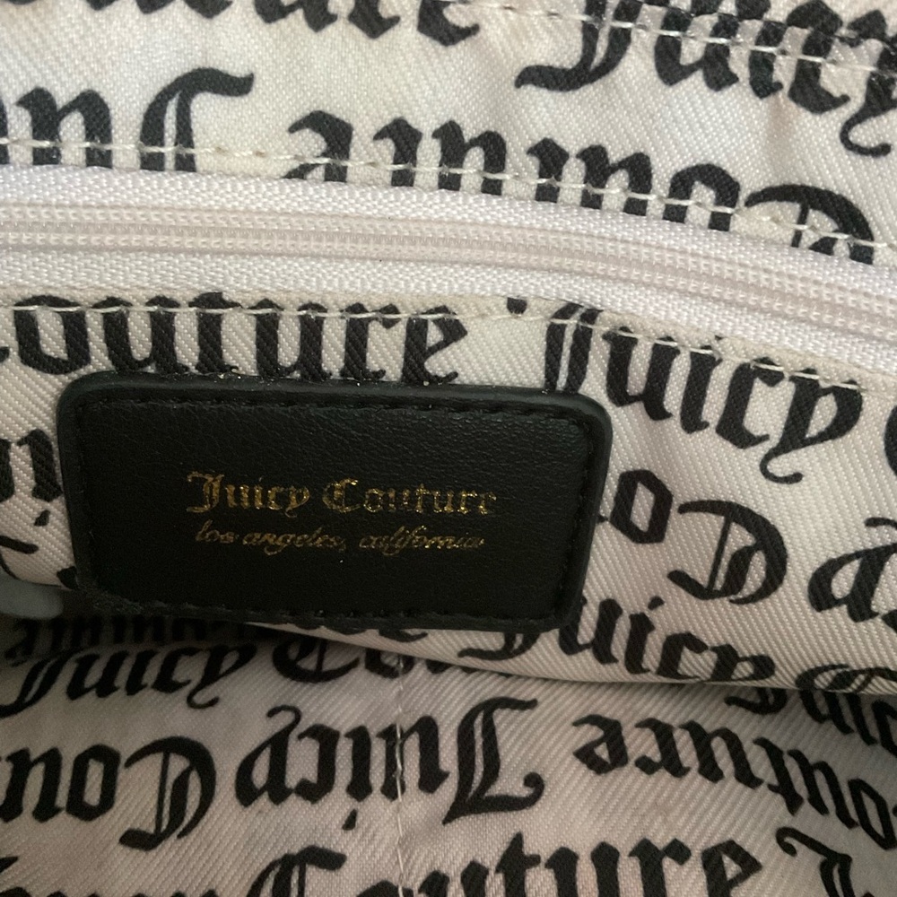 Juicy Couture Black and Pink Shoulder Bag With Matching Zip Around Wallet - Picture 5 of 6